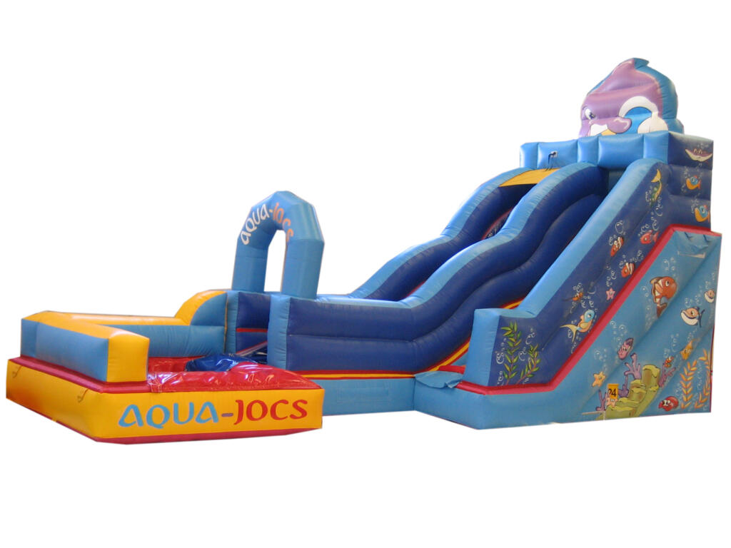 7065-3.5x10.8-B tobogan acuatic con piscina marina