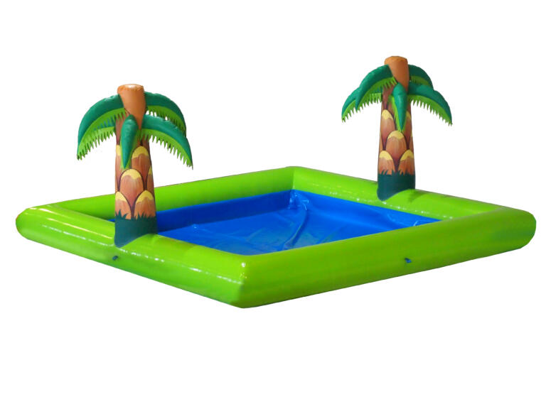 17016 PISCINA PARED CON PALMERAS