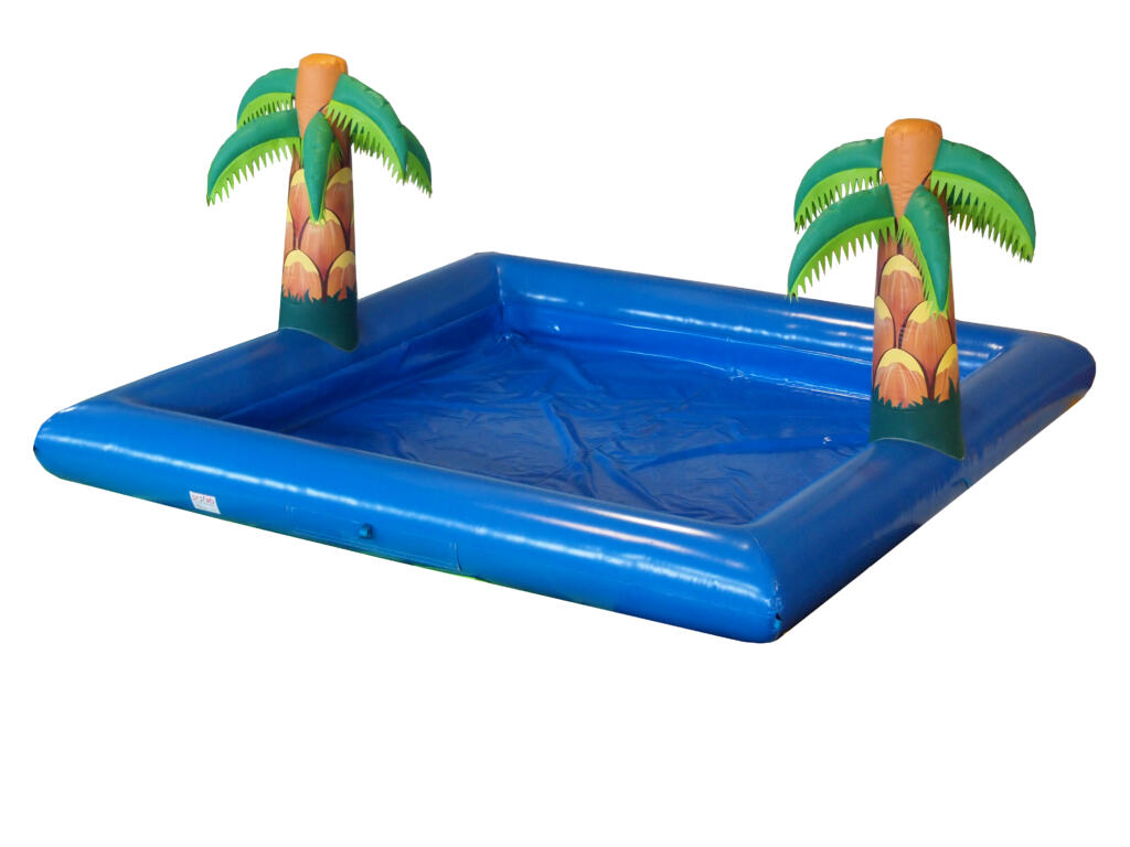 17016 PISCINA PARED CON PALMERAS