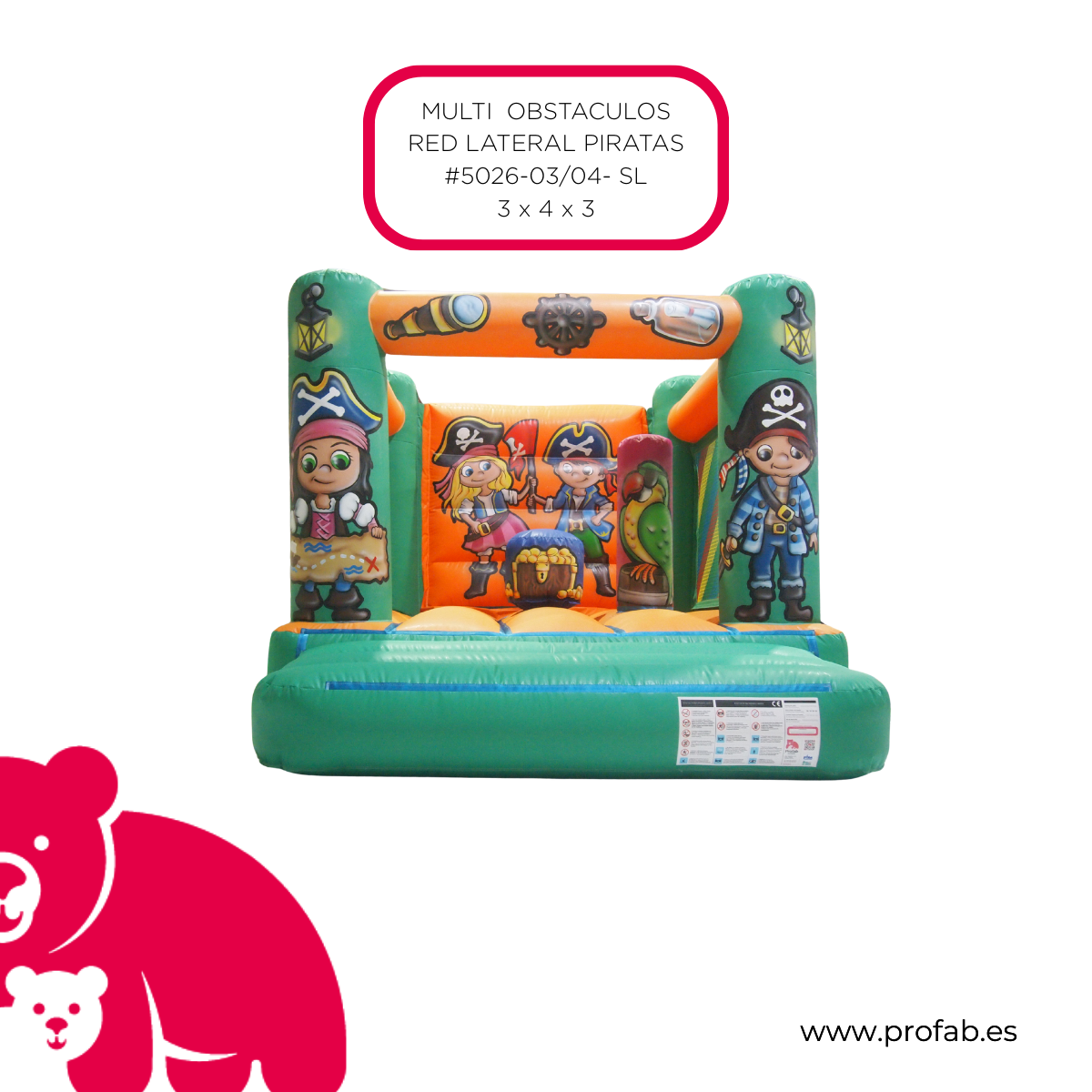 Nº101 MULTIOBSTACULOS RED PIRATAS 50256 3.45x4.20x2.50